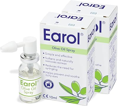 Earol Olive Oil Ear Wax Removal Spray 2 x 10ml Metered Dose