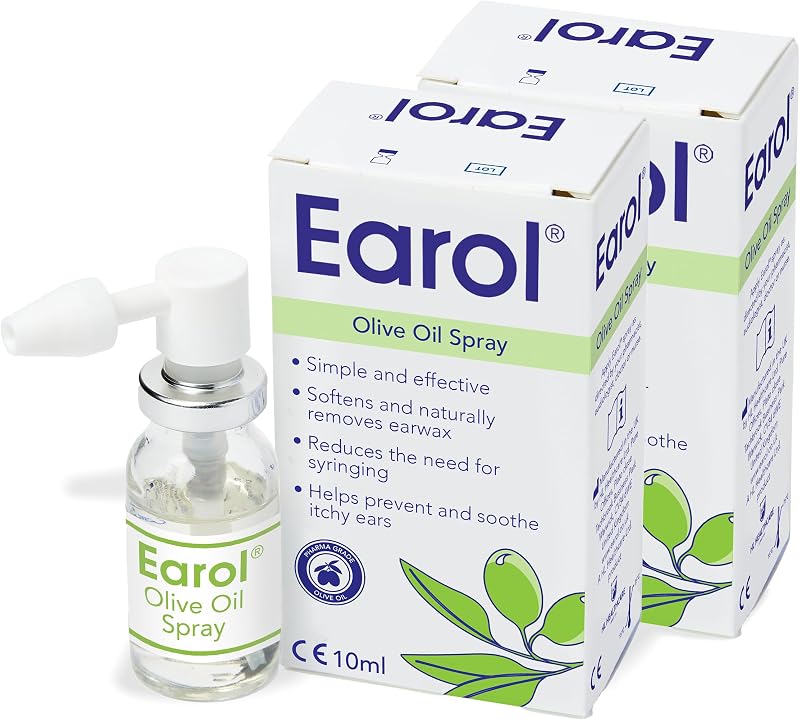 Earol Olive Oil Ear Wax Removal Spray 2 x 10ml Metered Dose