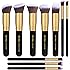 BS-MALL(TM) Makeup Brushes Premium Makeup Brush Set Synthetic Kabuki Cosmetics Foundation Blending Blush Eyeliner Face Powder Brush Makeup Brush Kit (10pcs, Golden Black)
