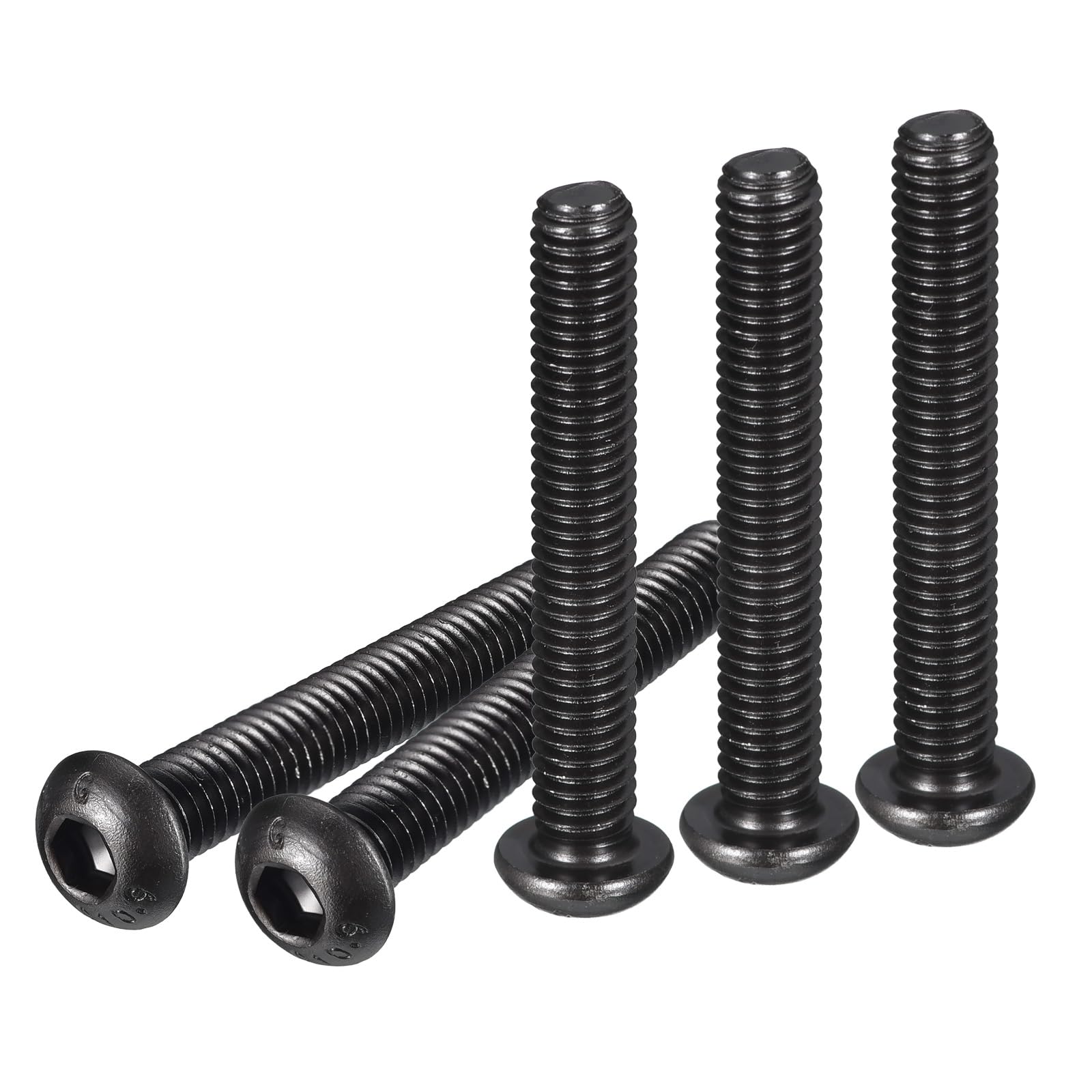 DTGN M6-1x40mm Button Head Socket Cap Screws - 25Pack - Good for Machine - Carbon Steel Black Oxide - Hex Drive Full Thread Fasteners — image 1