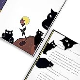 SONAME 6 Pieces Magnetic Bookmarks - Cute Cat Page Markers for Book Lovers,Book Markers Clip for Student Teacher Reading (A)