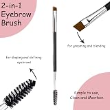 TEUVO Eyebrow Stencil Kit 24 Styles Shaper Beginner Brow Razor Brush Reusable view 5