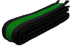 AAMA Martial Arts Belt Mixed Stripe Color Belts and Black Belts - Taekwondo Karate Judo