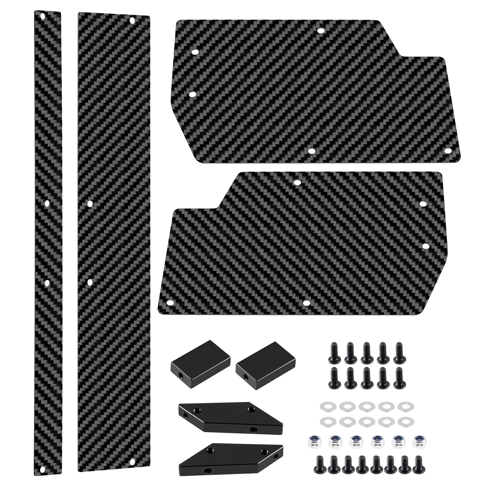 AXspeed 1 Set Carbon Fiber Rear Wing RC Tail Wing for 1:8 ARRMA VENDETTA 3S RC Car Upgrade(Black)