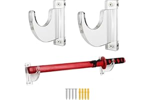 WEITELAI Acrylic Lightsaber Wall Mount Set - Clear Sword Holder Wall Mount, Holder for Displaying Lightsabers and Samurai Swords