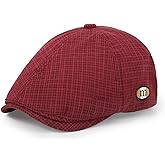 Qlauca Newsboy Hat for Men Cotton 6 Panel Newsboy Hat