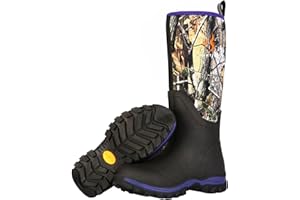 HUNTIT Rubber Hunting Boots for Women Insulated Rubber Boots Waterproof Women Hunting Boots 6mm Neoprene Outdoor Camo Boots