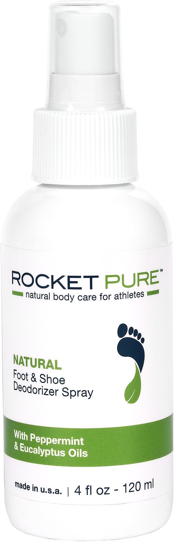 6-Pack Natural Mint Shoe Deodorizer, Foot Deodorant Spray. Fights Odor, Stink Caused by Bacteria. Spray Freshens Better Than Messy Powders, Antiperspirants, Insoles, Sneaker Balls. (Mint Spray)