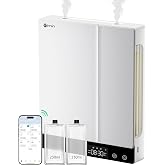 Smart Waterless Essential Oil Diffuser Up to 2,000 sq ft, Plug-in Only | App Control, Cold Air, Dual Tanks/Mist, Tabletop/Wall Mount, 2x230ml Hotel Oils, Scent Diffuser for Home &amp; Commercial