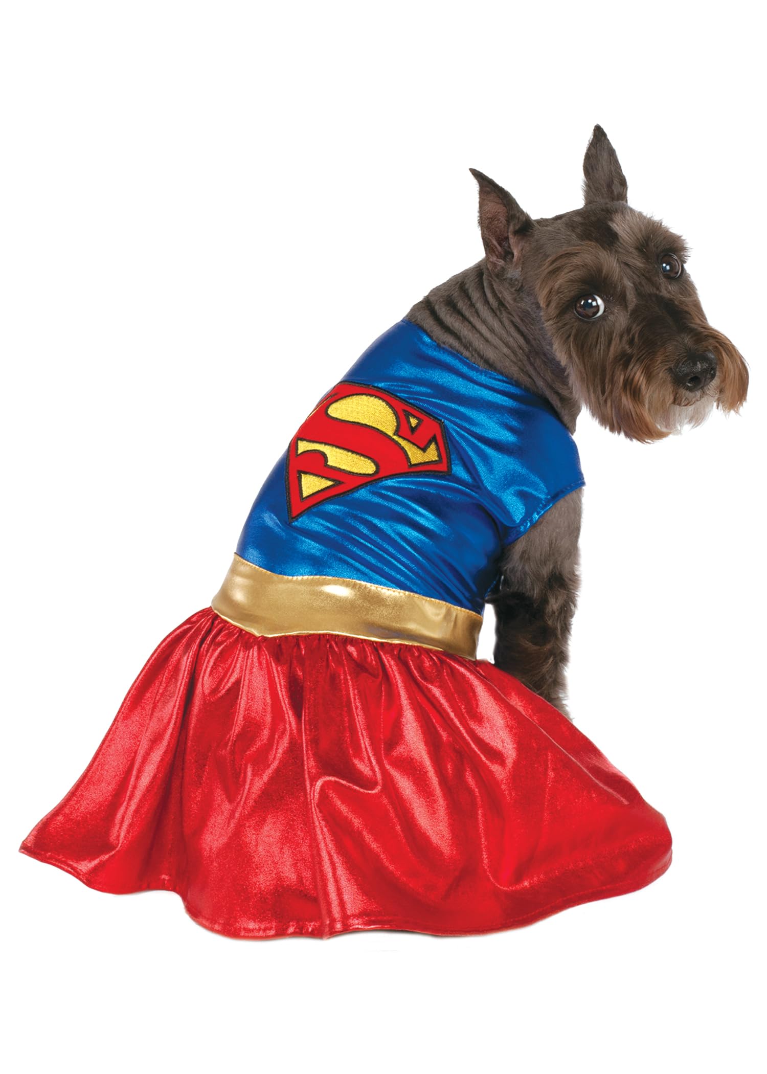 DC Comics Pet Costume, Supergirl, XL, Neck to Tail 28", Chest 27"