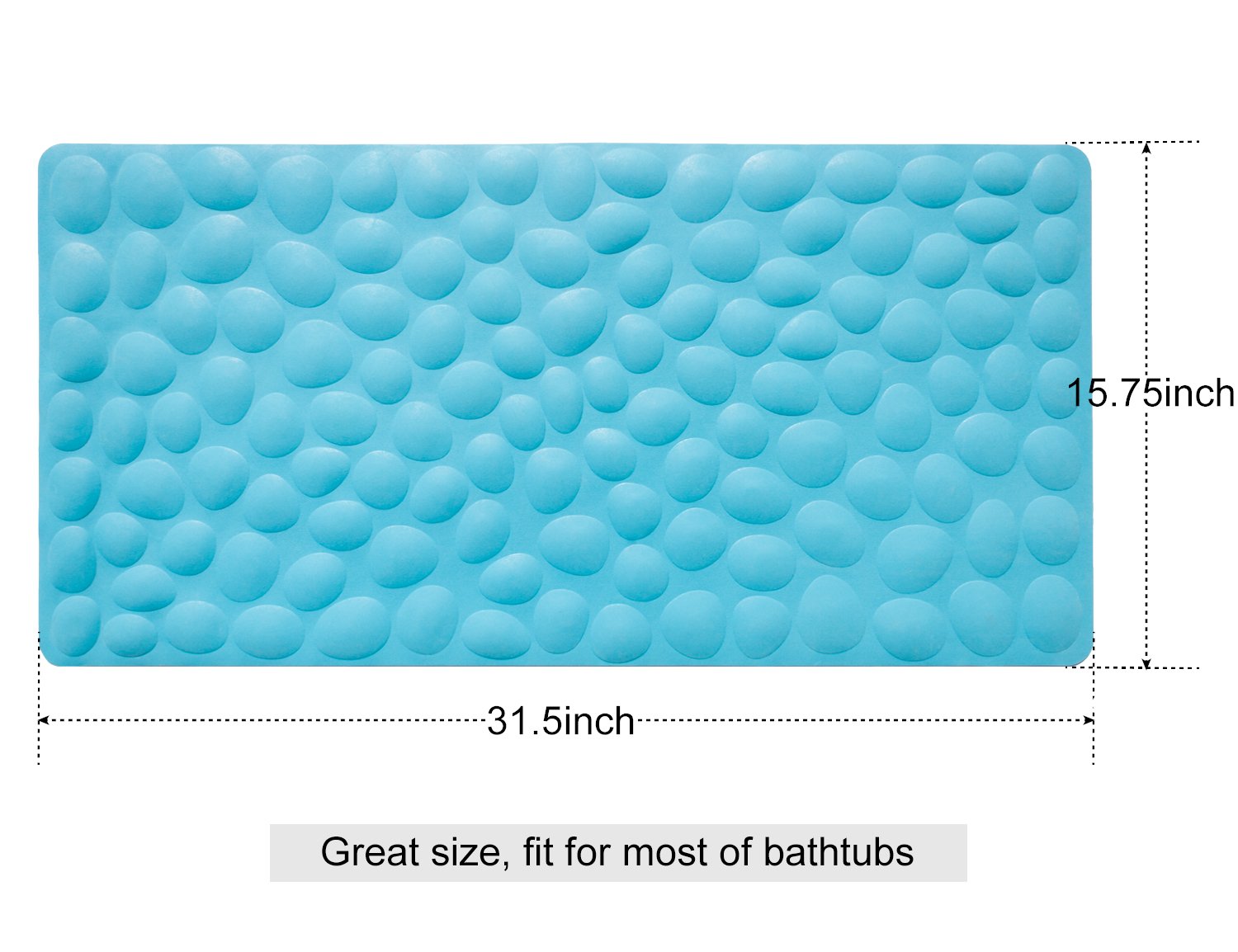 OTHWAY NonSlip Bathtub Mat Soft Rubber Bathroom Bathmat with Strong