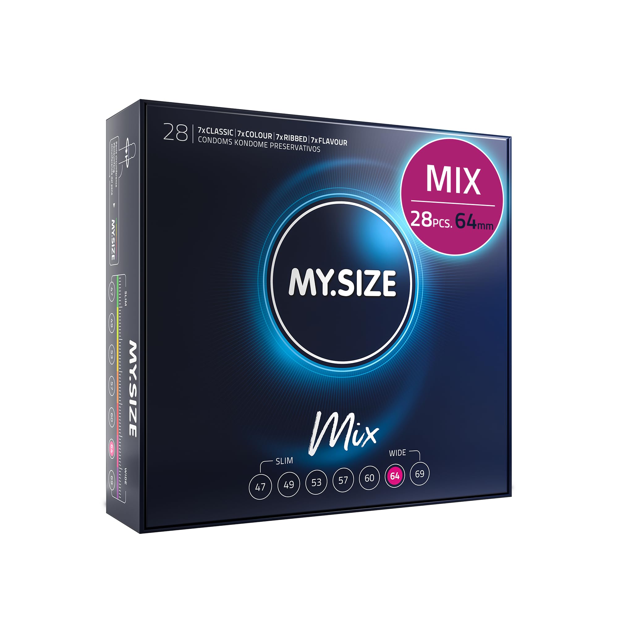 My.Size Mix Condoms Size 6, 64 mm, XL, Bulk Pack, Contains 28 Pieces
