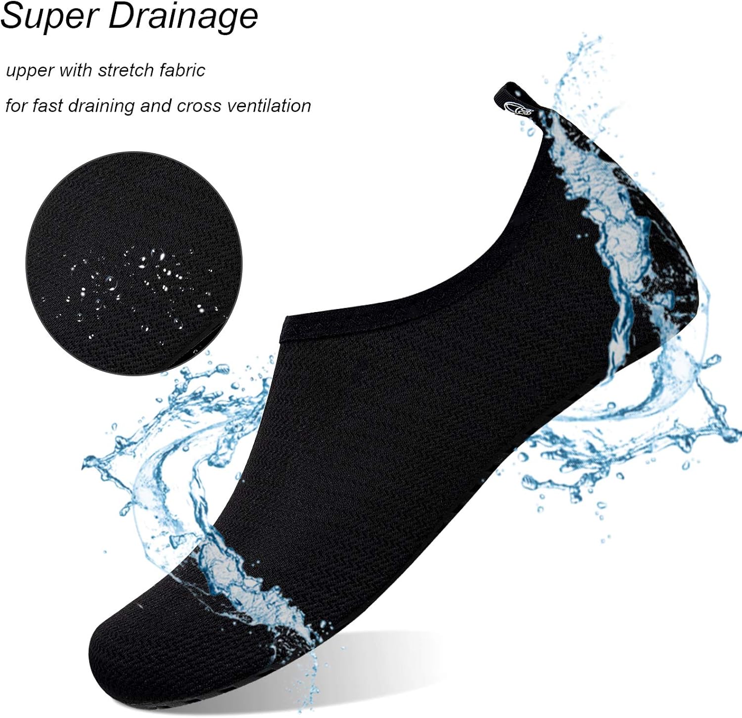  | Water Shoes for Womens Mens Barefoot Quick-Dry Aqua Socks for Beach Swim Surf Yoga Exercise New Translucent Color Soles | Water Shoes