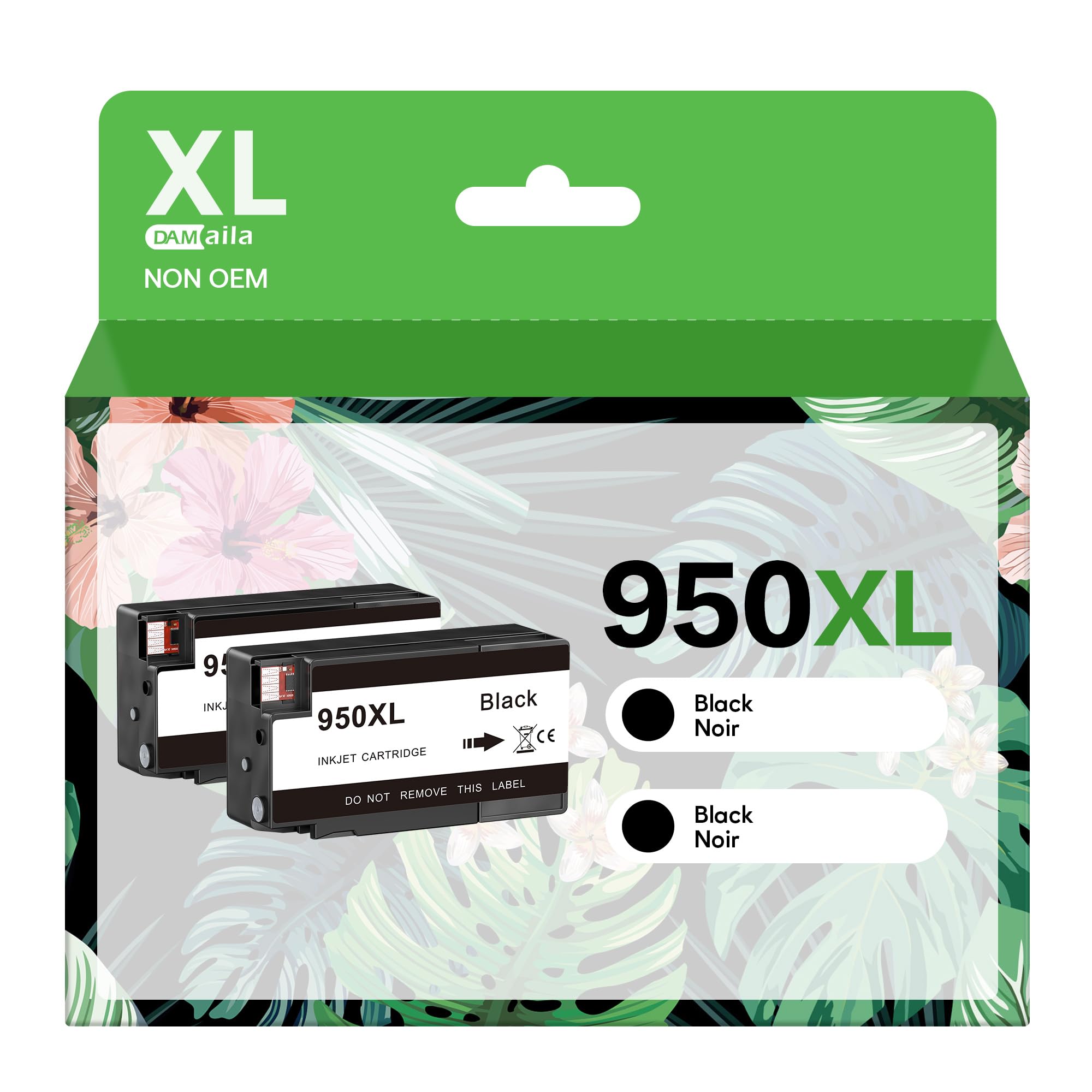 Photo 1 of DAM aila 950XL 951XL Combo Compatible for HP 950 XL 951 XL Ink Cartridge Replacement for HP OfficeJet Pro 8600 8610 8620 8100 8630 8660 8640 8615 251DW (2 Black)