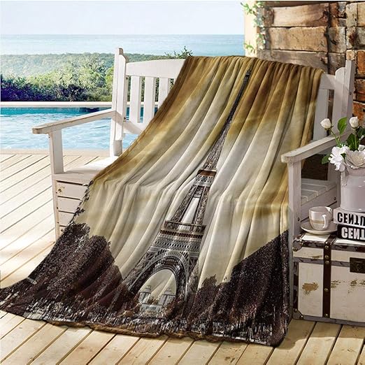 Amazon Com Paris Eiffel Tower Decor Soft Blanket Antique