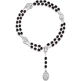 Vatican Imports Traditional Seven Sorrows Rosary | Catholic Sorrowful Mother Devotional Chaplet with Dark Wood Beads | Makes