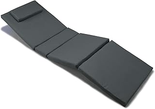 Nexos GL06026 Liegen-Auflage Polster Kopfkissen für Sauna Garten Terrasse hochwertig anthrazit
