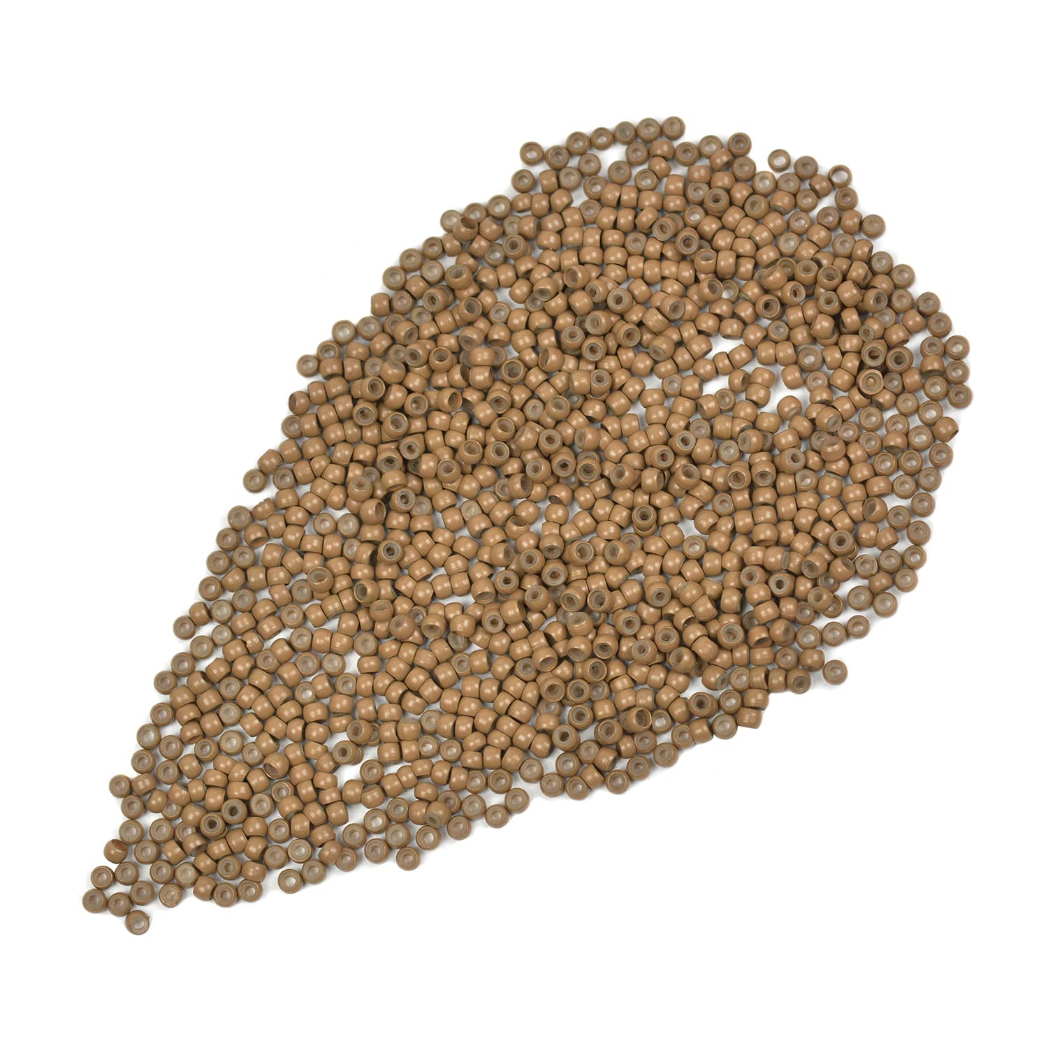 Hair Beads Silicone Lined Nano Rings Micro Links Beads for Hair Extensions Feather Extension (200 Pcs 3.0mm Dark Blonde)