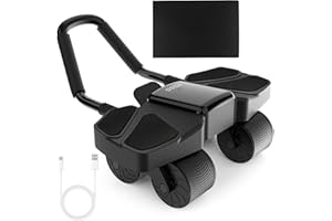 DRZHEAM Automatic Rebound Ab Abdominal Exercise Roller Wheel, Ab Roller Wheel with Elbow Support and 2 Knee Mat, Abdominal Tr