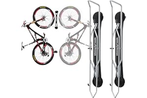 Steadyrack Bike Rack – Pivoting Mountain Bike Rack, Holds Up to 77 lbs, Fits 24"-29" Wheels, 2.1"-2.8" Tires, Foldable Wall M