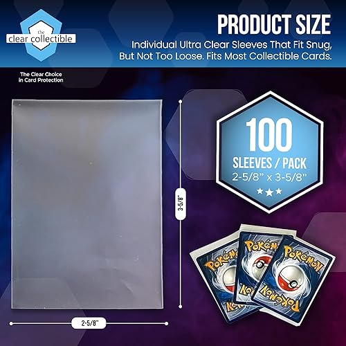 Penny Sleeves for Trading Cards - 3,000 Count - 2-5/8" x 3-5/8"  (67mm x 92mm) - Clear Trading Card Sleeves for Baseball, Football,  Basketball, Soccer, Pokemon, and MTG Collection in Kenya | Whizz Protective  Sleeves