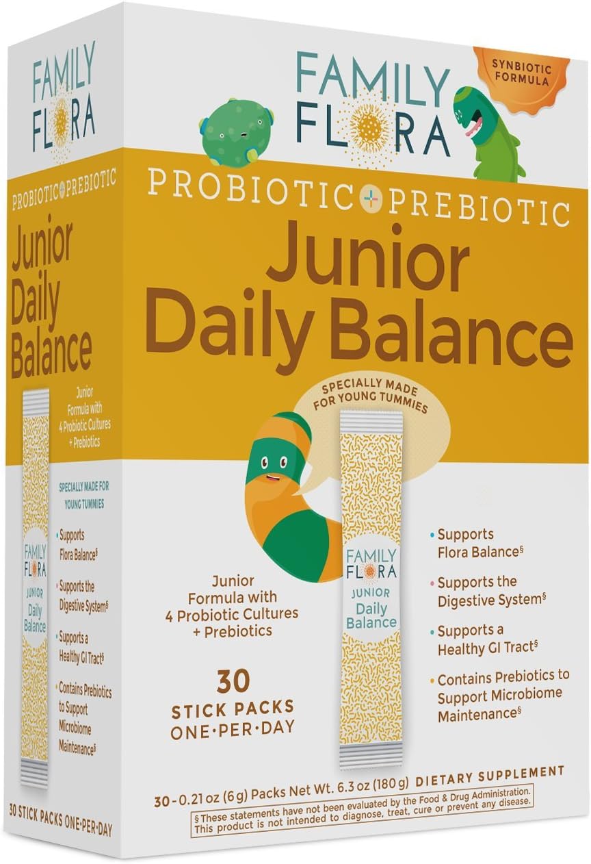 Family Flora Probiotic + Prebiotic Junior Daily Balance Powder - 30 Count