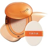 TIRTIR Mask Fit Ai Filter Cushion Foundation | AI-Like Semi-Matte Finish - Up to 72-Hour Medium to Full Coverage Korean BB Cushion Make up Beauty, #21N Ivory, 0.63 Fl Oz