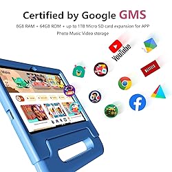 Kids Tablet 8GB+64GB, 10 Inch Android 14 Tablet for
