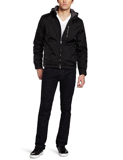 calvin klein nylon hooded jacket