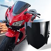 Front Windshield Wind Deflectors Visor for CBR500R Accessories 2013-2015 | Black Smoke Wind Shield Fairing Wind Deflector Windscreen Visor compatible with Honda CBR 500R CBR 500 R Accessories 13 14 15