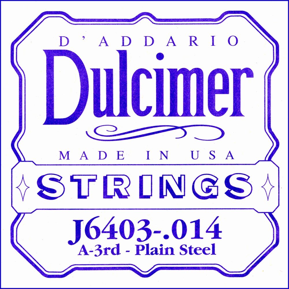 D'Addario J6403 .014 Plain Steel Single String for Dulcimer