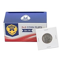 50 Quarter 2x2 Premium Cardboard Coin Flips Paper