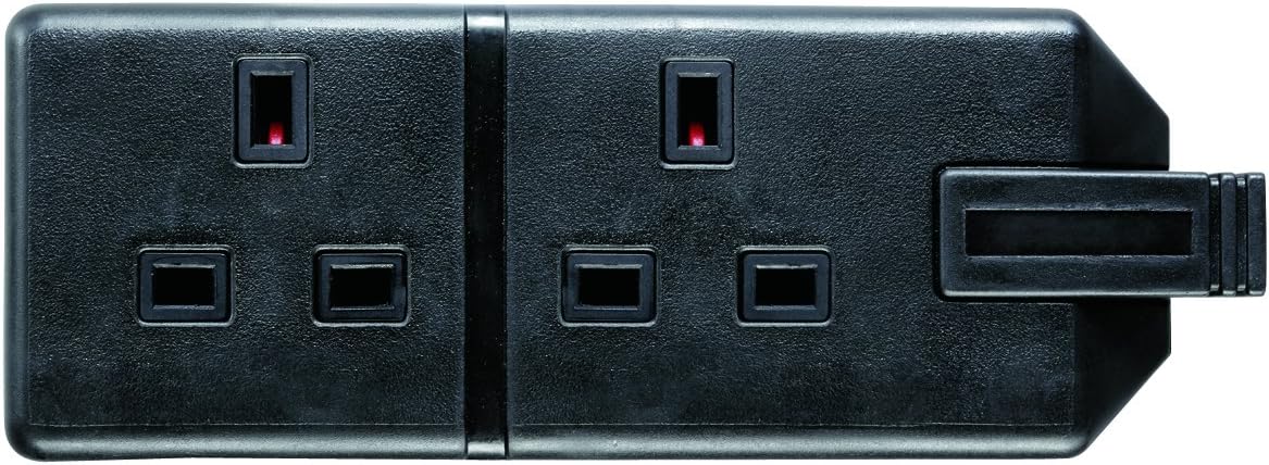 Masterplug ELS132B-01 Permaplug Two Socket Trailing Socket, without Plug and Cable, 13 Amp, Black - Image 3
