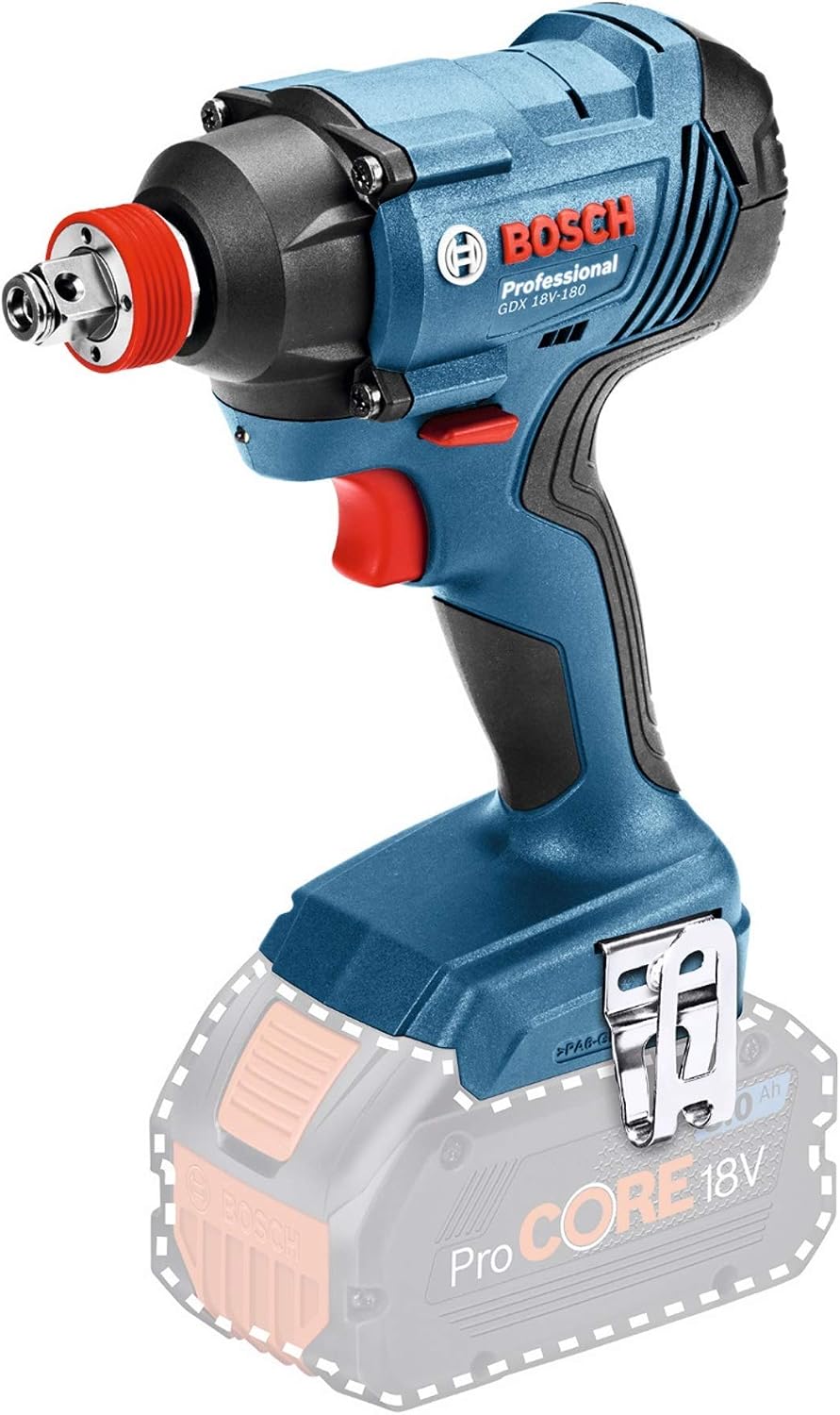 Bosch Professional GDX 18 VA 180 Cordless Impact Driver (Without Battery, 18 V System, Impact Rate: 0-3600 ipm, in L - Boxx) - Image 5