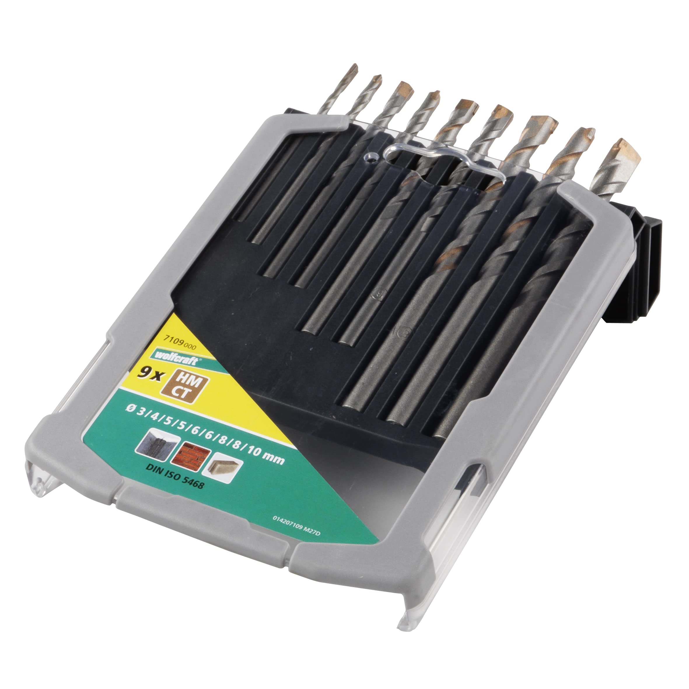 wolfcraft TC Special Concrete Drill Bit Set 9 Pcs. I 7109000 I For drilling into concrete, artificial stone and natural stone