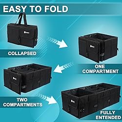 Sposuit Extra Large Trunk Organizer 98L Collapsible