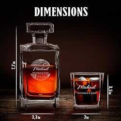 Maverton Whiskey Set with 2 Glasses for man