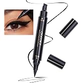 docolor Eyeliner Stamp Double-sided Liquid Winged Eye Liner Pen Waterproof Smudgeproof Long Lasting Wing Original Eyeliner Pen(2PCS,Black)
