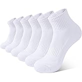 BOOPH 6 Pairs Kids Socks Boys Girls Cushioned Quarter Socks Athletic Ankle Sock 4-14 Years