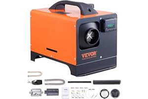 VEVOR Diesel Air Heater, 8 kW DC12-24V, Fast Heating Diesel Parking Heater with Remote Control and Square Color Digital Displ