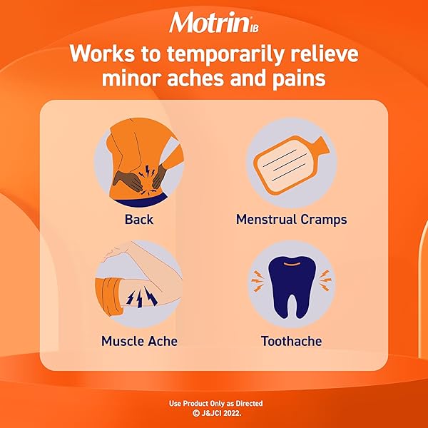 MOTRIN IB, IBUPROFEN 200MG TABLETS, NSAID PAIN & FEVER RELIEVER FOR HEADACHE, BACKACHE, MUSCULAR ACHES, ARTHRITIS PAIN RELIEVER, 50 TRAVEL PACKETS OF 2, 100 CT