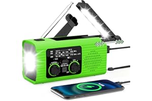 NITIGO Emergency Radio, Multifunction Solar Crank Radio NOAA Weather AM/FM Radio 2000mAh with USB Charged, Extendable Reading Light, Flashlight, SOS Alarm, Headphone Jack Prepare for Emergencies