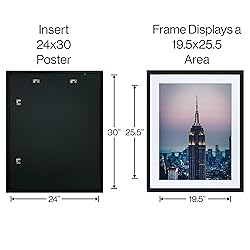 Frame Amo 24x30 Black Picture Frame with 19.5x25.5