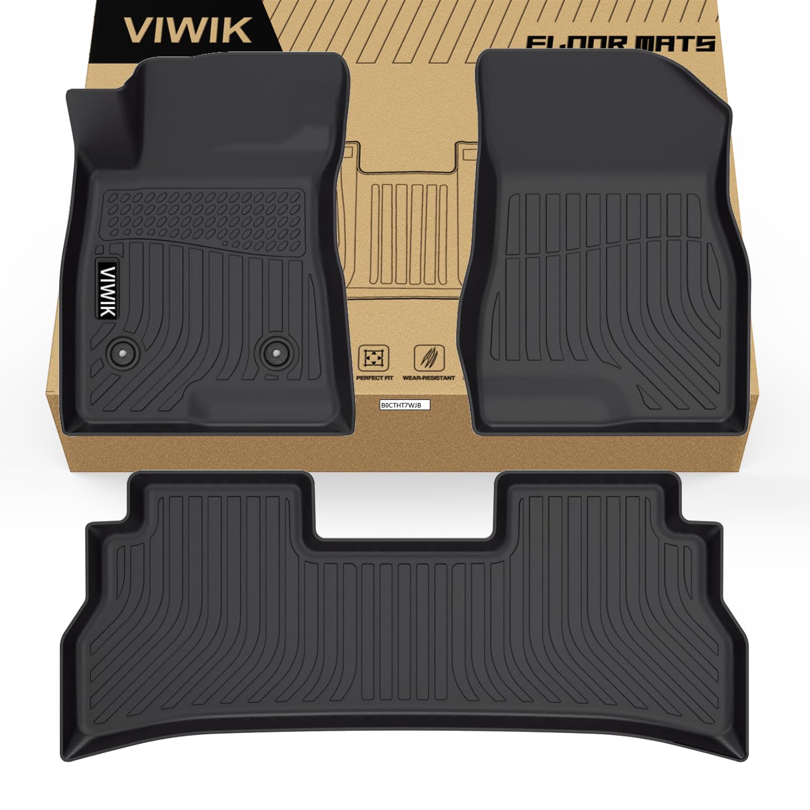 VIWIK Floor Mats Fit for Chevrolet Trax LS/1RS/LT/2RS/ACTIV 2024 2025 & Buick Envista 2024 2025 Anti-Slip Car Mats All Weather Custom Floor Liners Include 1st and 2nd Row Front & Rear TPE Image VIWIK Floor Mats Fit for Chevrolet Trax LS/1RS/LT/2RS/ACTIV 2024 2025 & Buick Envista 2024 2025 Anti-Slip Car Mats All Weather Custom Floor Liners Include 1st and 2nd Row Front & Rear TPE Image