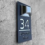 StickiesWall 3D Laser Cut House Sign with Solar Light Grey Mirrored Silver view 9