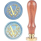 CRASPIRE Letter V Wax Seal Stamp Vintage Alphabet