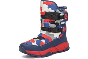 Mishansha Girls Boys Toddler/Little Kid/Big Kid Winter Snow Boots Warm Waterproof Anti-Slip Anti-Collision Hight-Cut for Outdoor Skiing