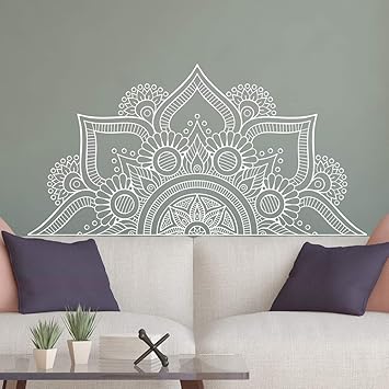Nuevo Diseno Medio Mandala Pegatinas De Pared Para El Dormitorio