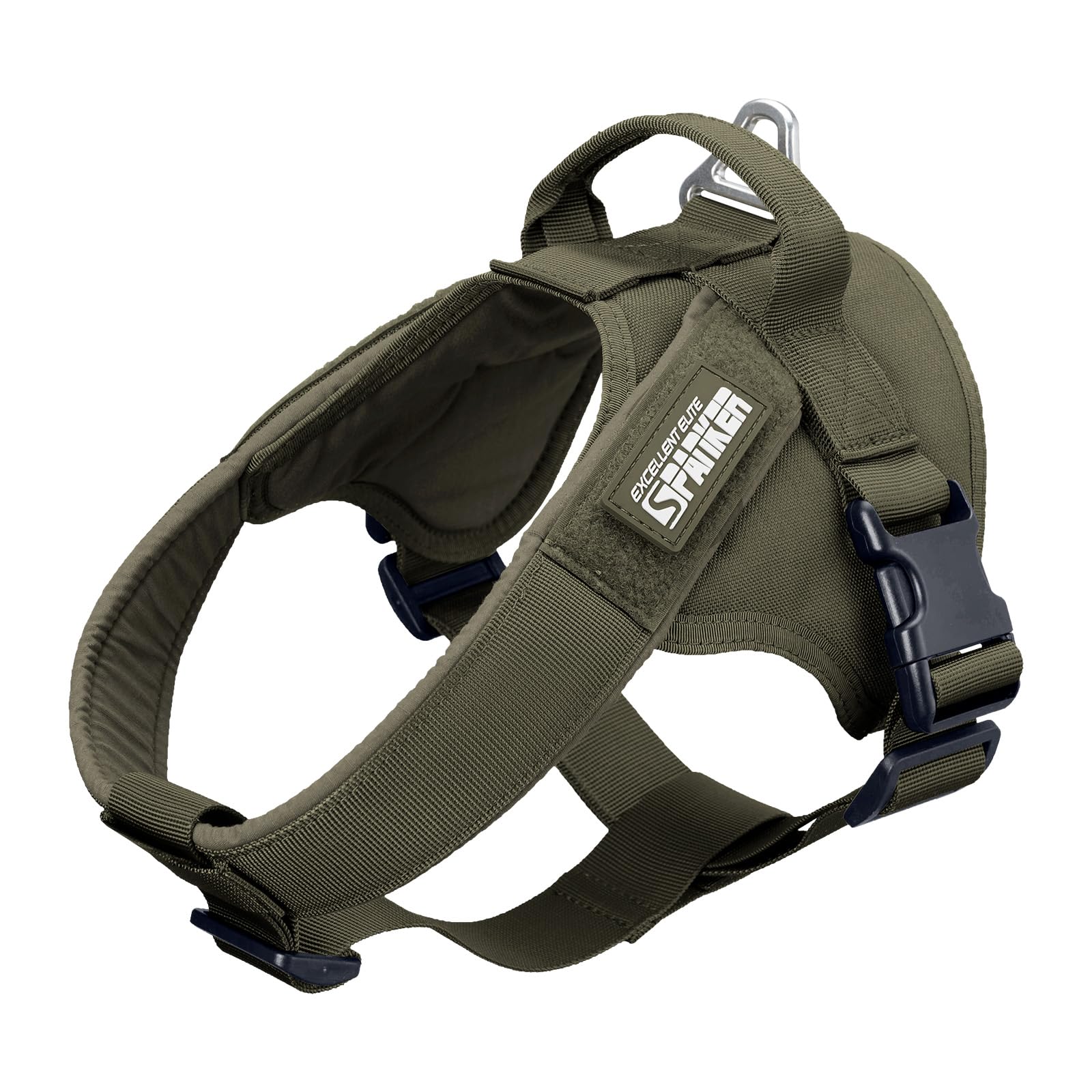 EXCELLENT ELITE SPANKER Tactical Military Dog Harness No-Pull Service Dog Vest Adjustable Training Working Dog Vest with Handle for Medium Large Dogs(RGN-XS)