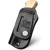 Leather Sheath for the Buck 110/112 Ranger Folding Knife (Knife not Included), Retention Adjustable, Fit 1.5'' and 1.75'' Wide Belt